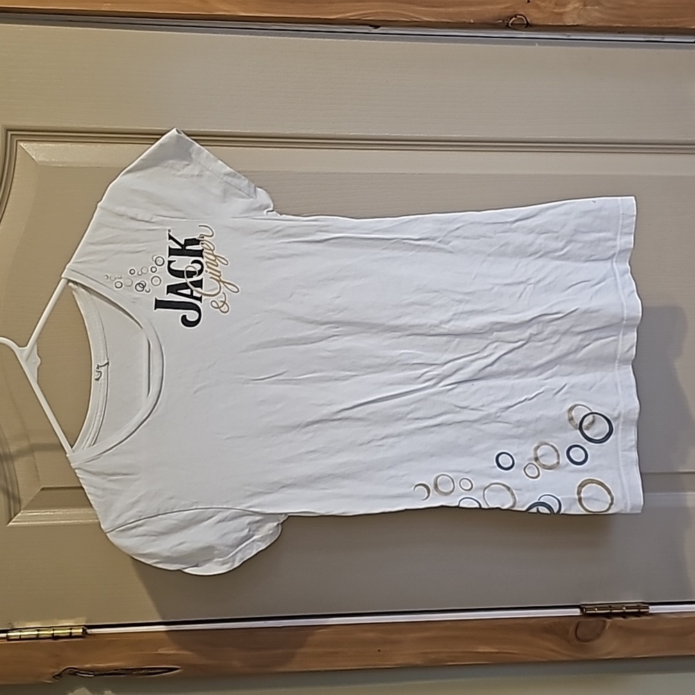 Jack Daniel's Jack & Ginger womens large fitted t shirt Y2K